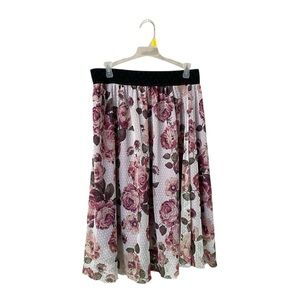 LuLaRoe pink rose skirt